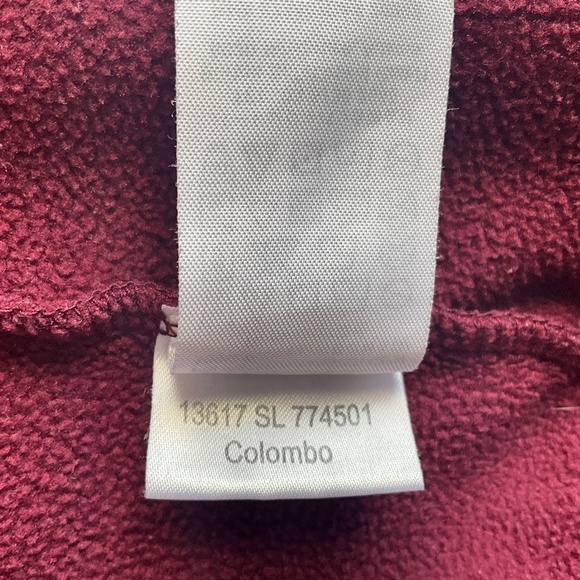 VTG Y2K Burton Snowboard DryRide WB Scoop Hoodie Fleece Layering Maroon Gold XS - Picture 9 of 10